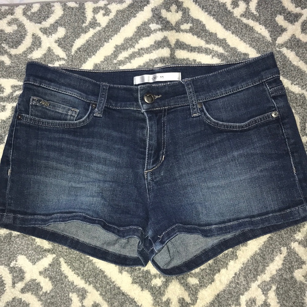 Joe’s blue jean shorts